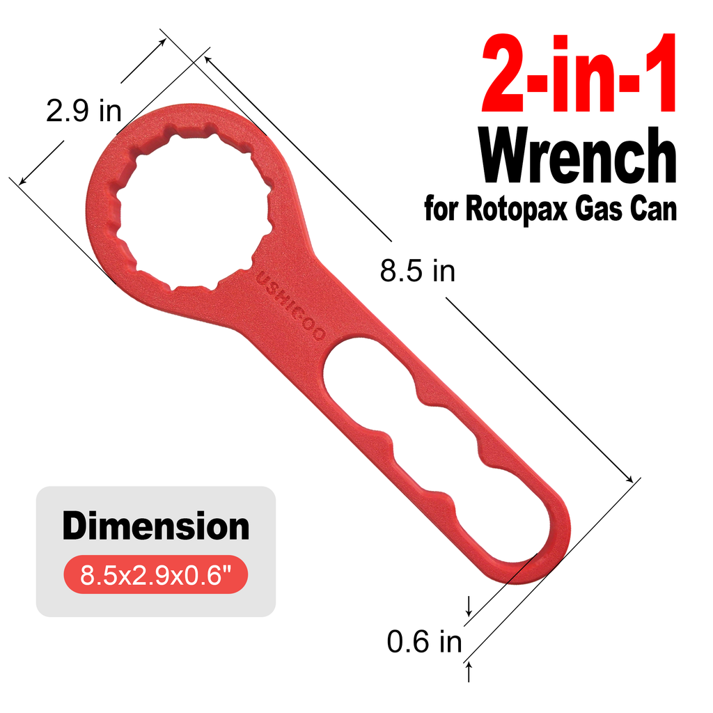 2-in-1 Combination Wrench For Rotopax Cap Wrench Fuel Can and Fuel/Water Pack Container Mounts T-Handle Tool, RX-LOX-PM LOX-PM RX-DLX-PM Portable Lock