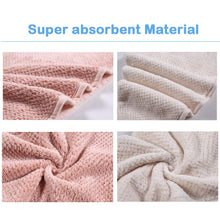 Load image into Gallery viewer, 2 Pack Hair Towel Wrap,Hair Drying Towel with Button, Microfiber Hair Towel, Dry Hair Hat, Bath Hair Cap (Pink&amp;Beige)

