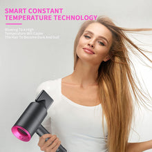 Load image into Gallery viewer, Ionic Hair Dryer, 1800w Hair Dryer Professional Ionic Salon Hair Dryer With 3 Heating/2 Speed/Cold Settings,2 Nozzles With 1 Diffuser For Home Salon Travel Pregnant Child
